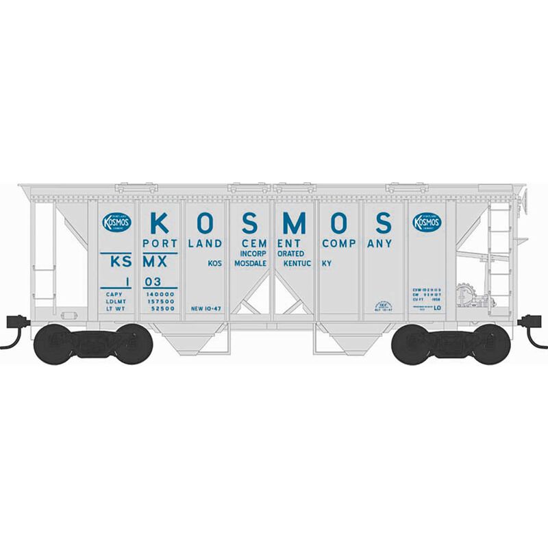 HO H34 Covered Hopper Kosmos Cement #106