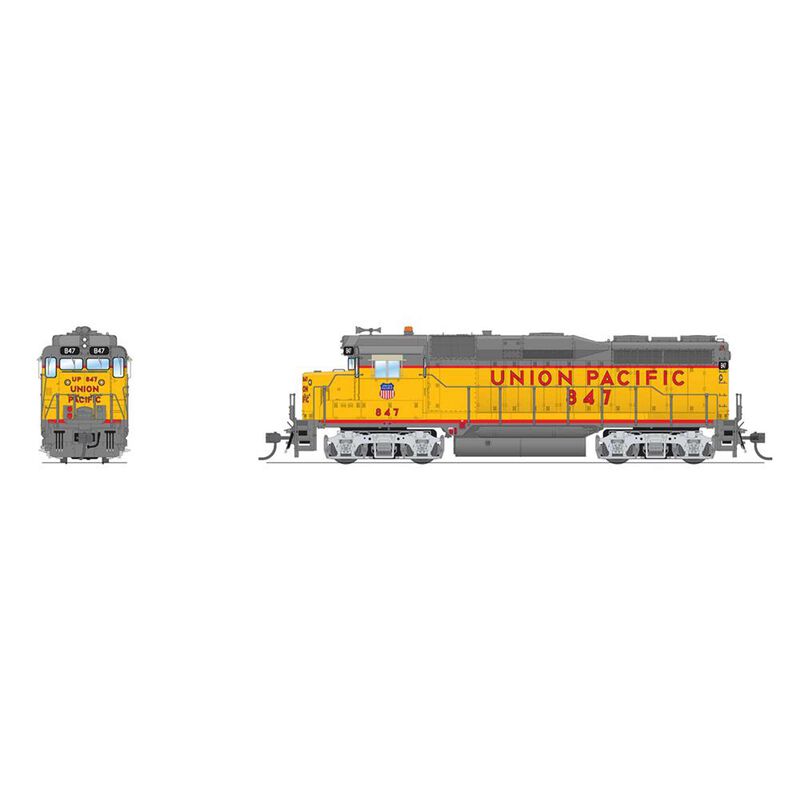 HO EMD GP30 Locomotive, UP 847, UP Shield on Cab