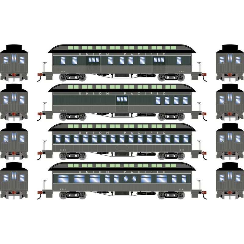 HO 50' Old Time Overland Passenger Set, UP #1 (4)
