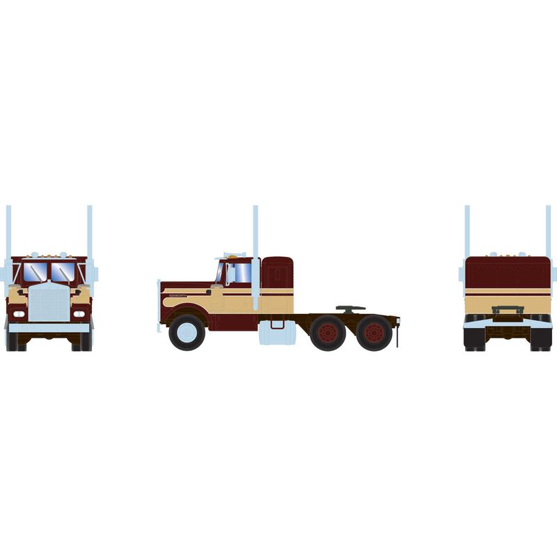 HO KW Tractor, Brown and Cream No Road Number