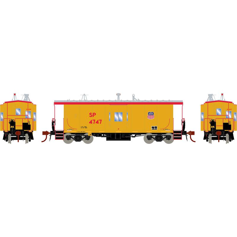 HO Bay Window Caboose with Lights and Sound, UP/SP #4747