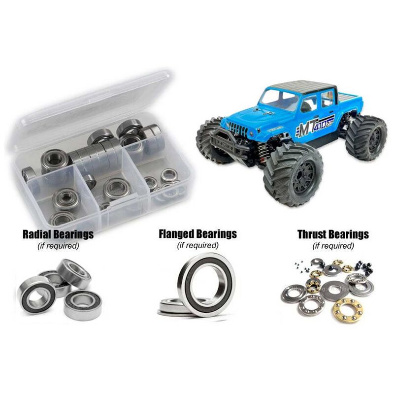Rubber Shielded Bearing Kit: 1/10 Tekno RC MT410 2.0
