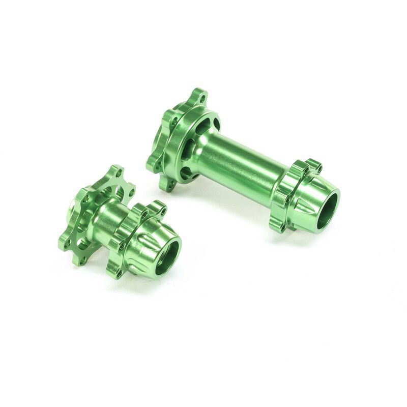 Aluminum Hub Set, Machined, Green: PM-MX/SM