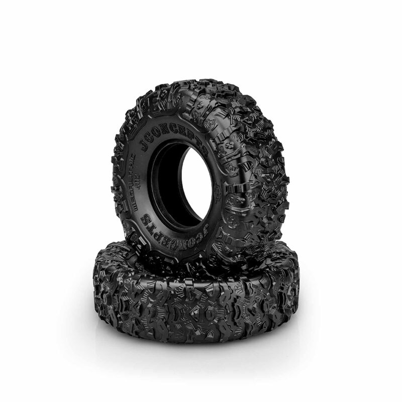 1/10 Megalithic 2.2" Rock Crawler Tires & Inserts, Green Compound (2)
