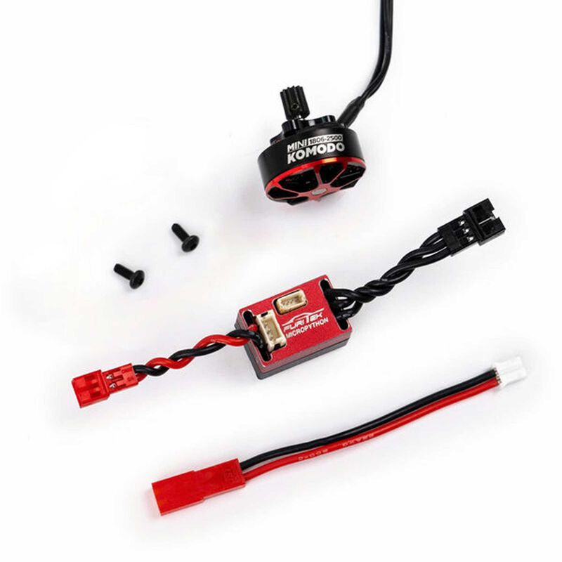 MicroSilk Power Combo: Micro Python Brushless ESC & Mini Komodo V2 2500KV Motor, 1/18 Redcat Ascent-18