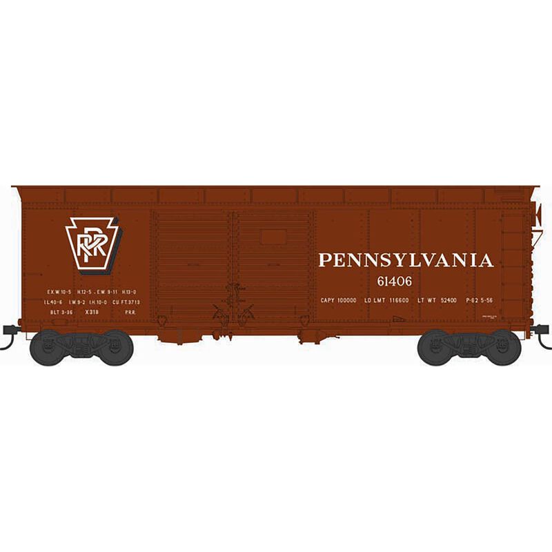 HO X31B 4-Door Road Flush Roof Box PRR Shadow Key #61406