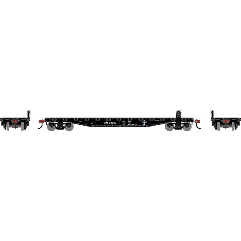 HO RND 50' Flat Car, BM # 34007