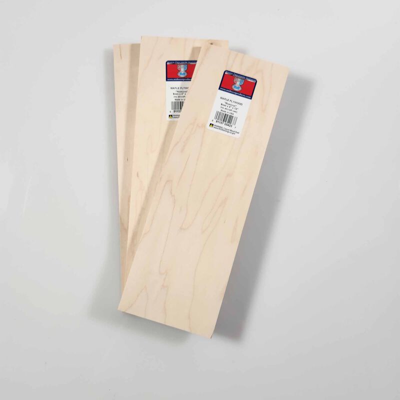 Maple Plywood 9mm (3/8) x 4 x 12 (3)