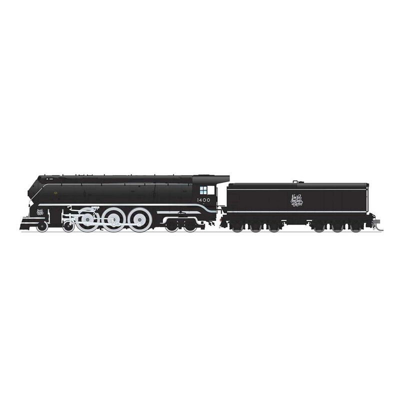HO New Haven I-5 4-8-4 Locomotive, #1400, Small Script, Paragon4