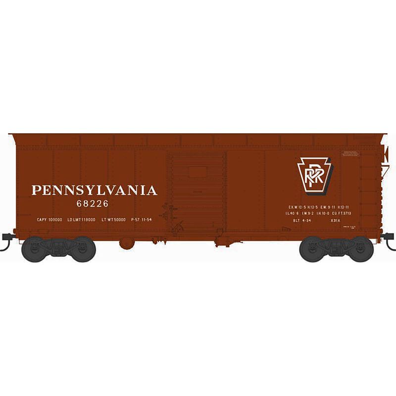 HO X31A 2-Door Road Inset Roof Box PRR Shadow Key #68285