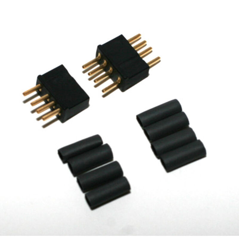 Connector: Micro 4R 4 Pin, Black