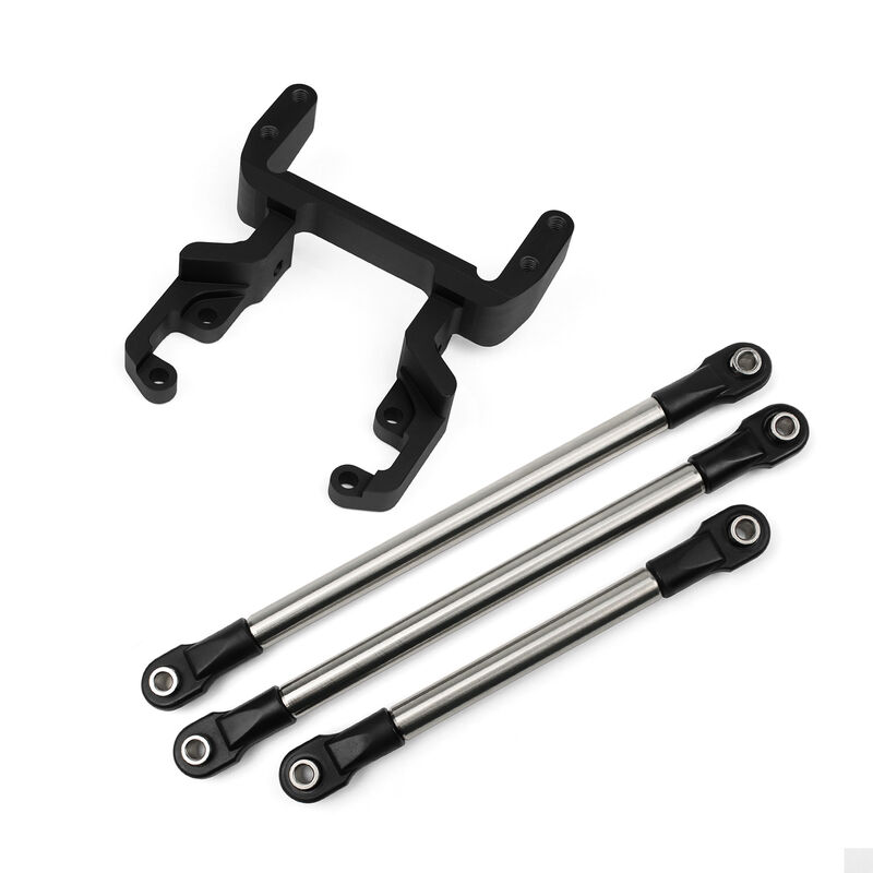 Currie F9 Servo Mount Kit, Black: SCX10-II