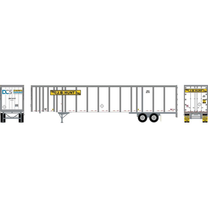 HO 53' Wabash Plate Trailer, JBHZ #36747