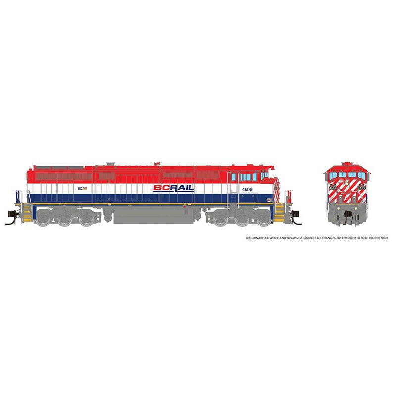 N Dash8-40CM Locomotive with DCC & Sound, BCR #4612