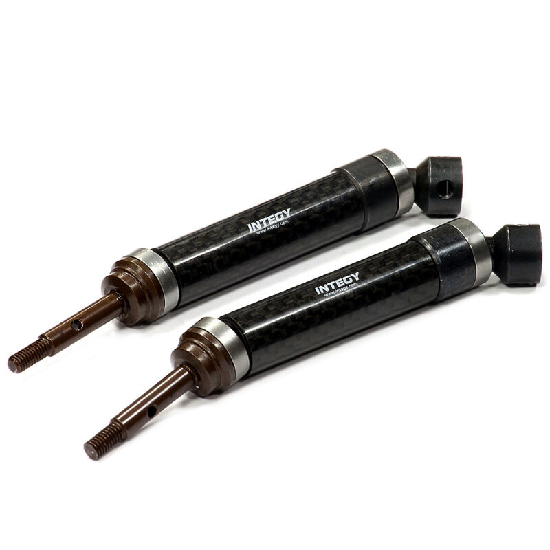 XHD Steel Rear Universal Driveshafts, Carbon: Traxxas Slash, Stampede (4x4)