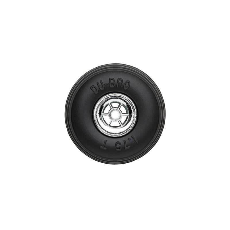 Treaded Chrome Wheels, 1-3/4" Diameter (2)