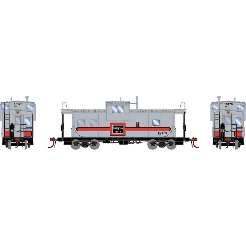 HO GEN ICC Caboose with Lights, BN #10176