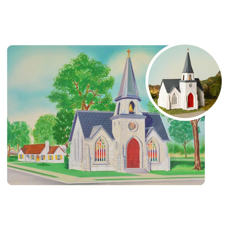 HO Plasticville USA 75TH Anniversary Cathedral