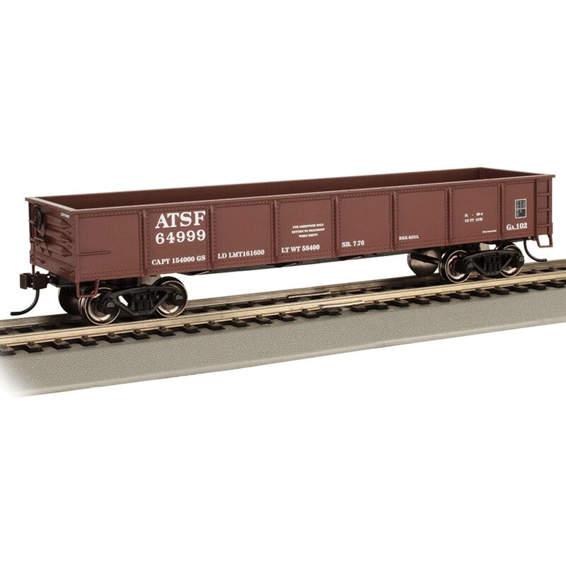 HO 40' Gondola Santa Fe #64999, Oxide Red