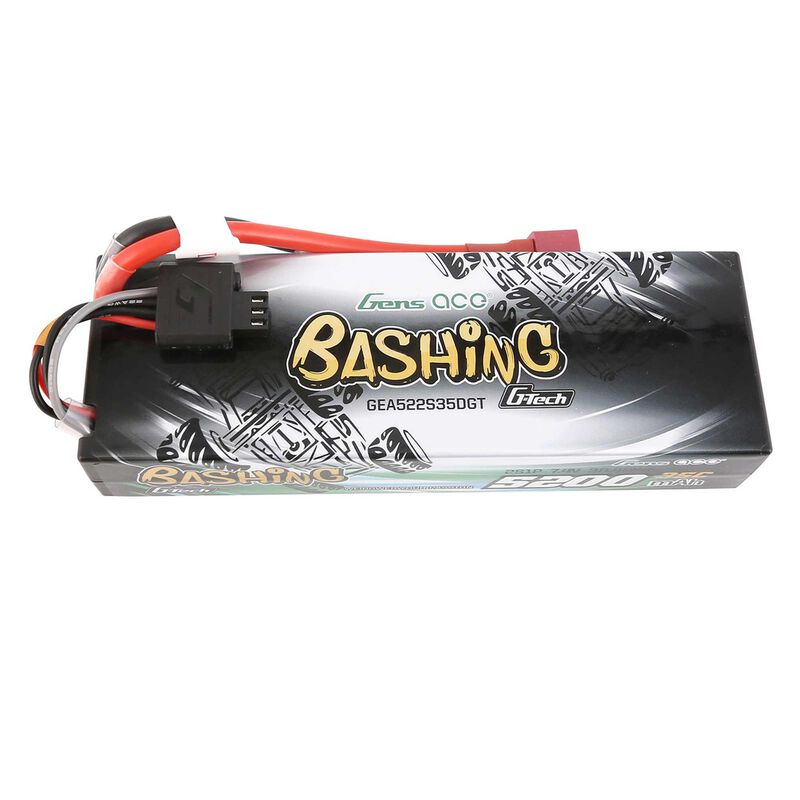 7.4V 5200mAh 2S 35C G-Tech Smart Bashing Hardcase LiPo Battery: Deans