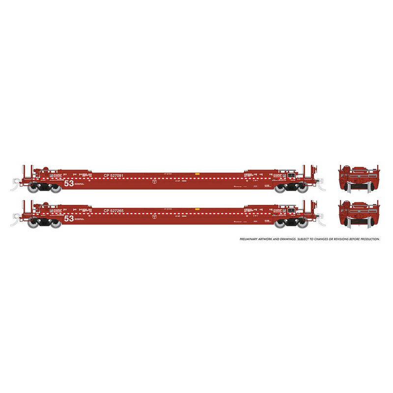 HO 53 Husky Stack Well Car, CP (6)